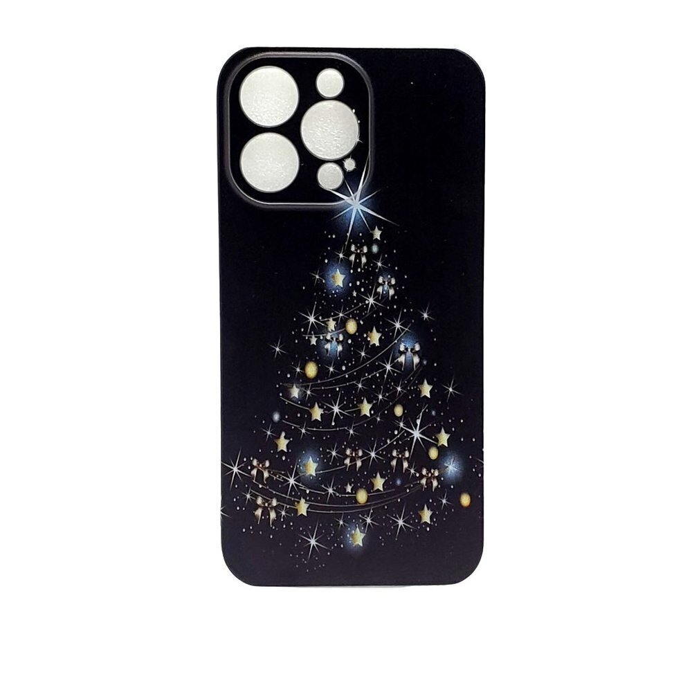 Iphone 14 Pro Max Lighted Tree Black Background Phone Case